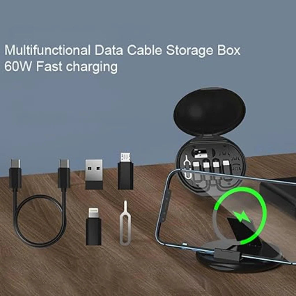 60W Fast Charging Multi-function Charging Cable Storage Box