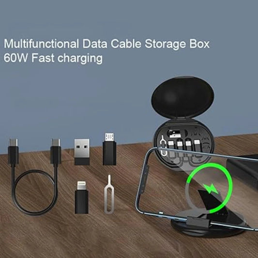 60W Fast Charging Multi-function Charging Cable Storage Box